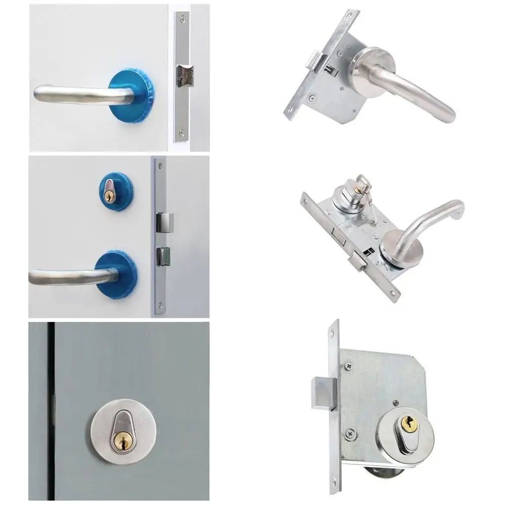 Access Inspection Fire Emergency Escaping Door Lock Latch L Handle For 35-50mm Door Public