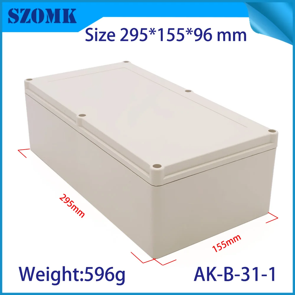 

4 Pcs 295*155*96mm customizable plastic waterproof enclosure for electronics project szomk enclosure plastic device housing