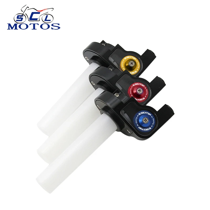 Sclmotos- 22mm Motorcycle Racing Aluminum Visible Quick Twist Gas Throttle Settle Grips Dirt Pit Bike ATV UTV XR50 CRF50 KLX