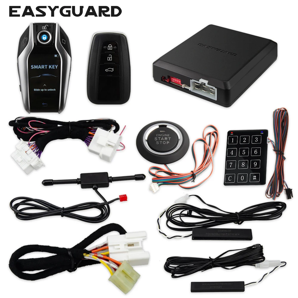 

EASYGUARD Plug & Play CAN BUS fit for TOYOTA rav 4 camry corolla PKE car alarm system smart key remote starter push button start