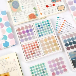 100sheets Watercolor Polka Dot Sticker Bullet Journaling Accessories Scrapbooking DIY Color Label Washi Sticker Stationery DIY