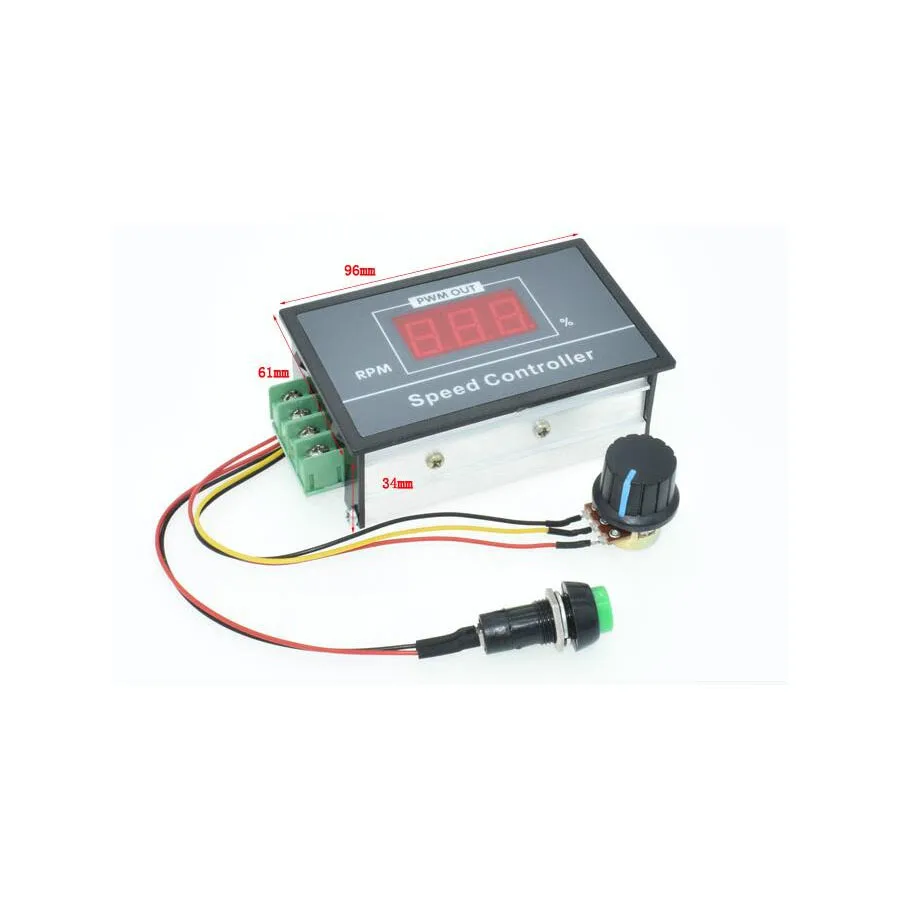 Regolatore di velocità del motore PWM 30A Display a LED digitale alimentatore cc regolabile 6V 12V 24V 48V