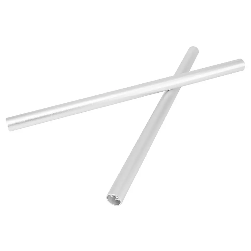 Haoge VA-PR28W 28cm (11 Zoll) lange Aluminium Legierung Stange 15mm Stangen mit M12 Gewinde für Kamera Schiene Unterstützung System Silber