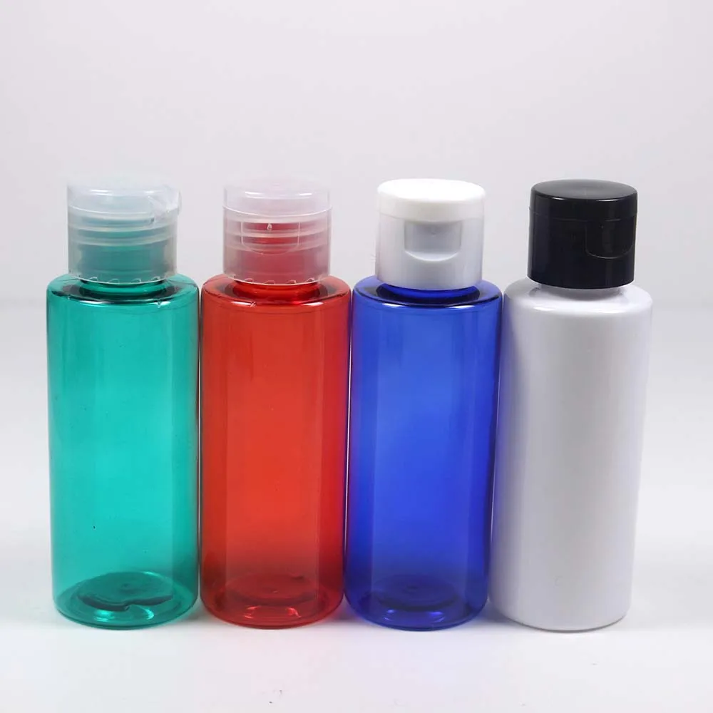 50 pcs 50ml Seven kinds of color  plastic bottles cosmetics container retail and wholesale