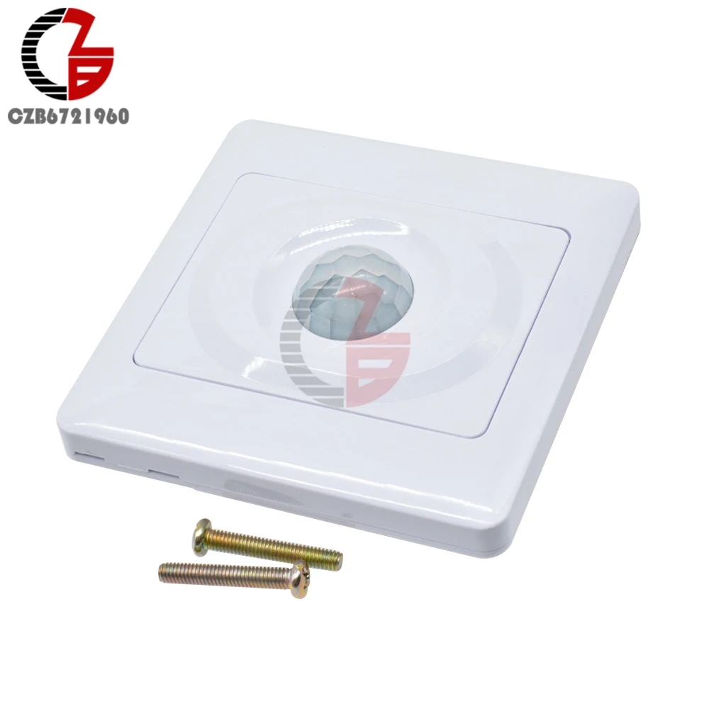 Interruptor de Sensor de movimiento PIR LED para interiores y exteriores, Sensor de detección de inducción humana infrarroja, interruptor de luz de