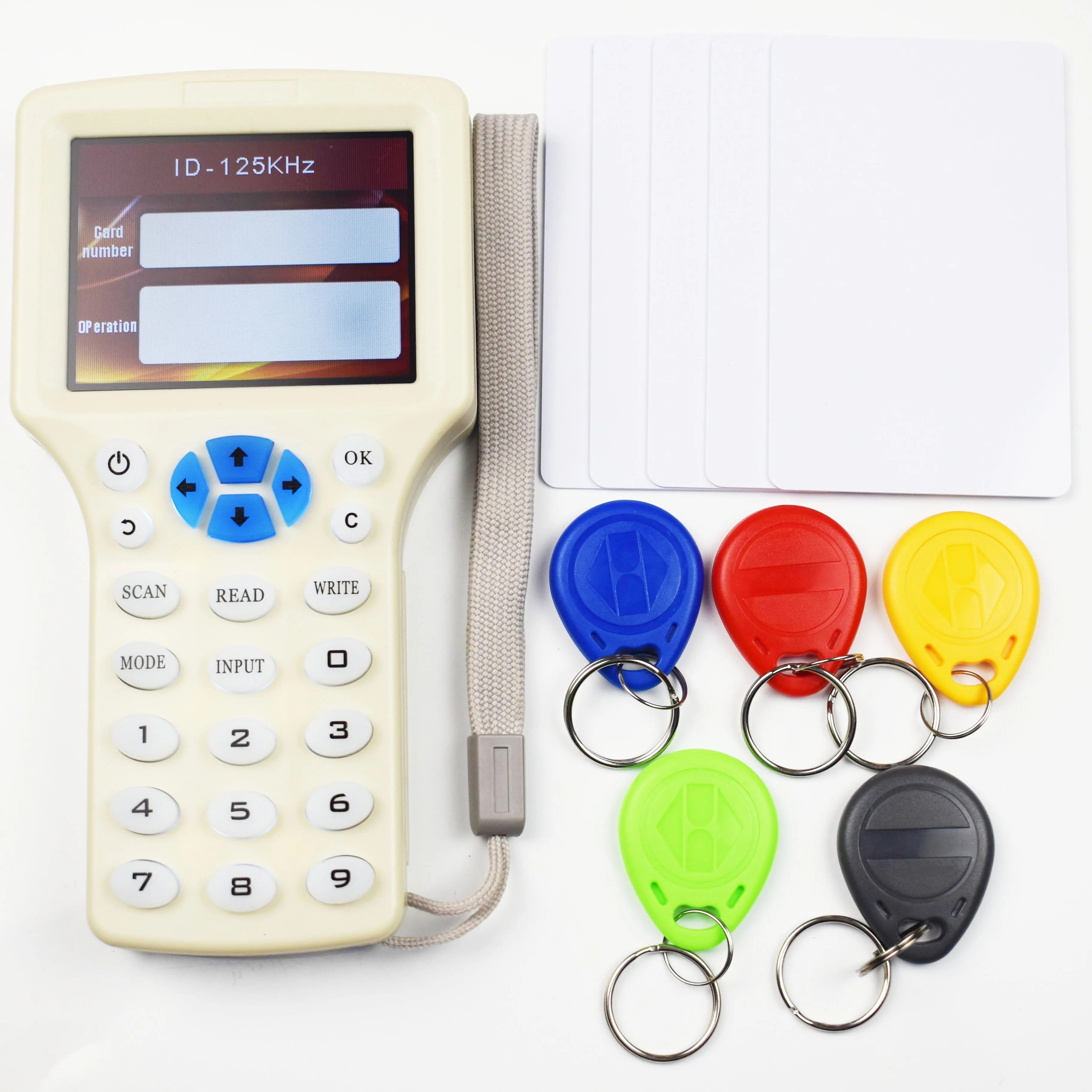 10 English Frequency RFID Copier Duplicator 125KHz Key fob NFC Reader Writer 13.56MHz Encrypted Programmer USB UID Copy Card Tag