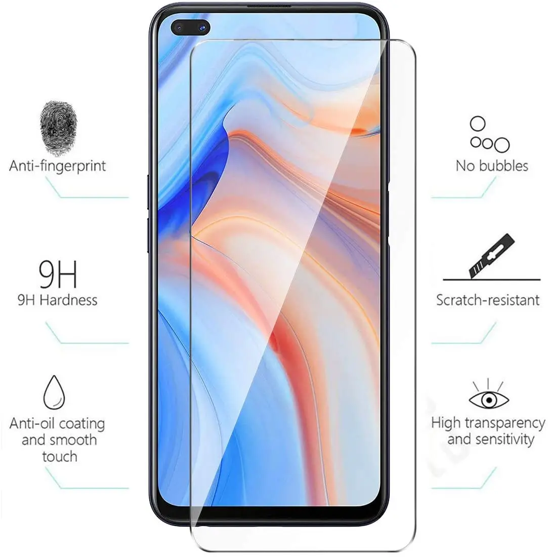 Protective Glass for OPPO A3 A5 (A5X) A7X 2020 Tempered Glass for OPPO A8 A9X A12e A31 (2020) Find X2 Lite