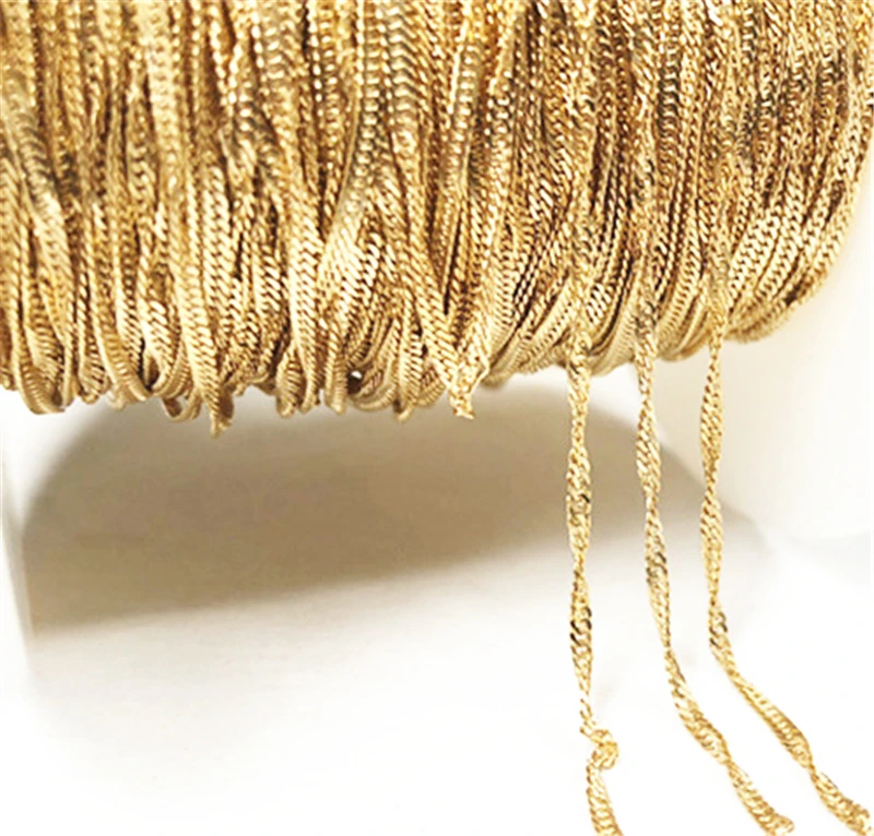 100% 14K Gold Filled Singapore Chain 1.8MM Chain Necklace Gold jewelry Minimalist Gold Filled Chain DIY Jewelry