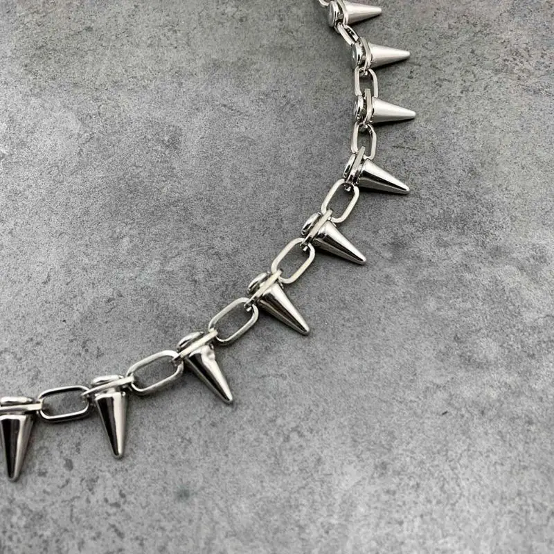 Punk Spike Jeans Pants Chain Secure Travel Wallet Chain Link Coil Leash Jewelry
