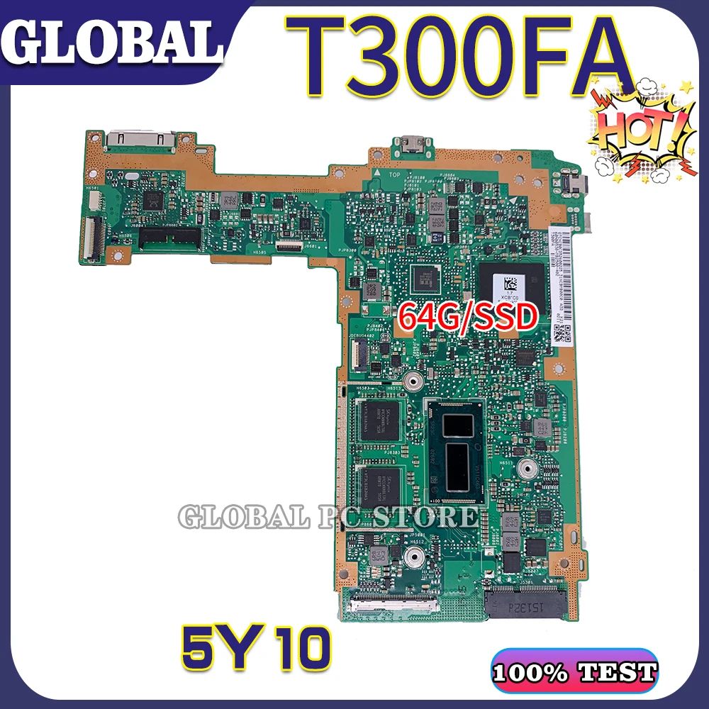 KEFU T300F CPU-5Y10 4GB-RAM SSD/4G Notebook Mainboard For ASUS T300FA T300 Laptop Motherboard Main Board Test 100% OK