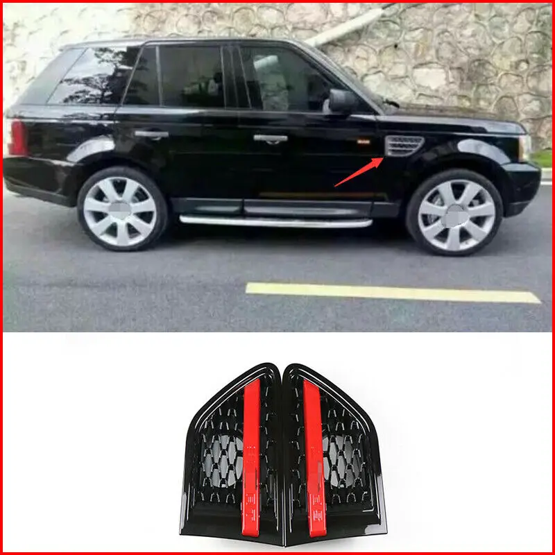 Fits For Land Rover Range Sport 2006-2013 ABS Black Front Side Door Fender Cover Trim Moulding Car Accessories 2PCS