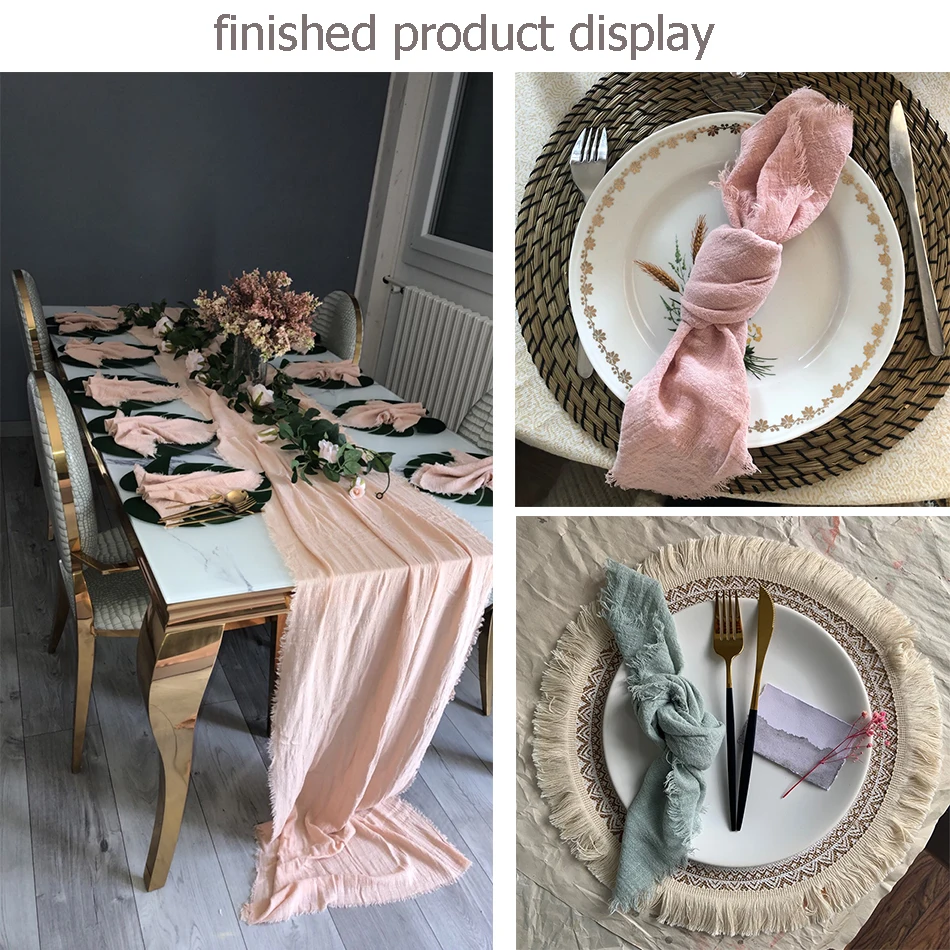 DIY Handmade Accessories Cotton Gauze Fabric,Personalize Wedding Decor Napkins Table Banners Home Decore Party Table Cloth