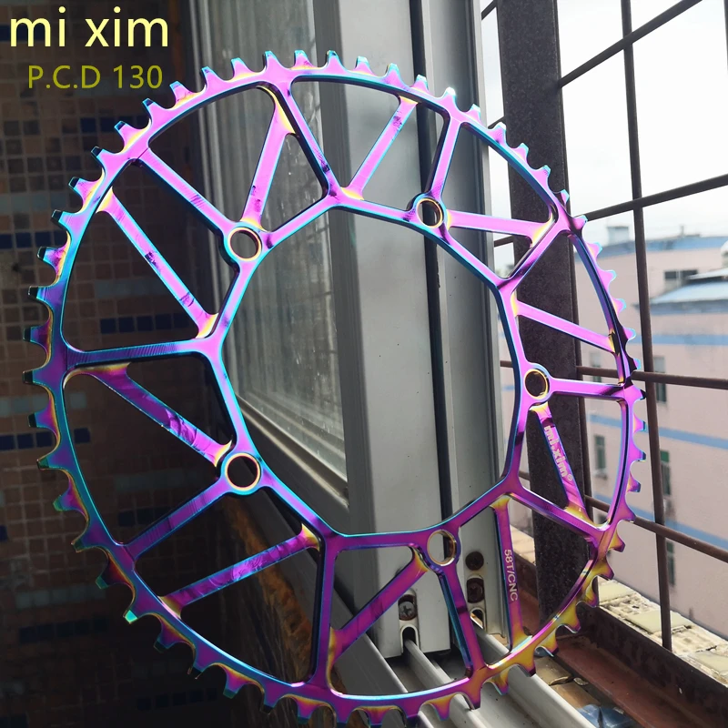 New Round Narrow Wide Chainring Road bike bicycle 130BCD 46T 48T 50T 52T 54T56T 58T crankset Tooth plate Parts 130 BCD for 9-12S