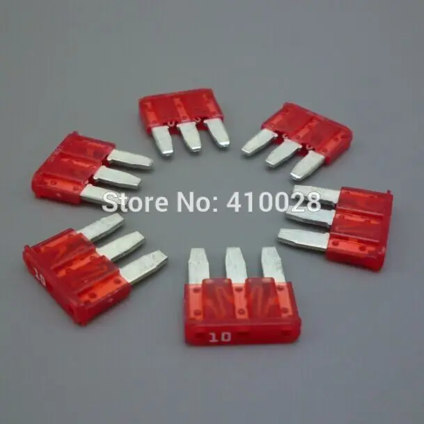 500PCS 14*15mm  3P mini auto blade fuse 10A for  mondeo for ford