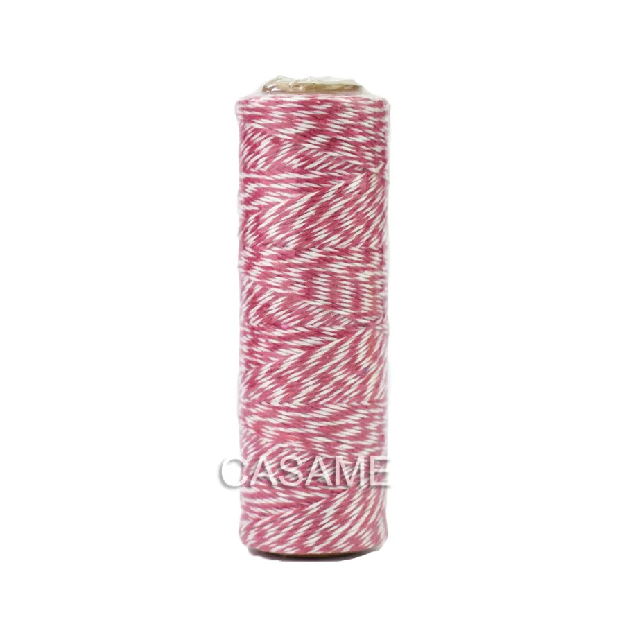 100% natural cotton rope 4ply (100Yards) thin Bakers twine color cotton string color party decoration wedding favors