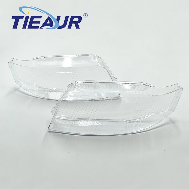 TIEAUR Transparent Car Headlight Lampshade For Audi A6C5 2003 2004 2005 Lamp Shell Cover Headlight Lens Cover Replacement