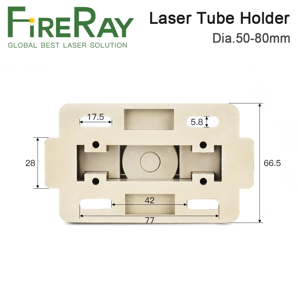 FireRay Dia. 50-80mm Co2 Laser Tube Holder Support Mount Flexible Plastic for 50-180W Co2 Laser Engraving and Cutting Machine