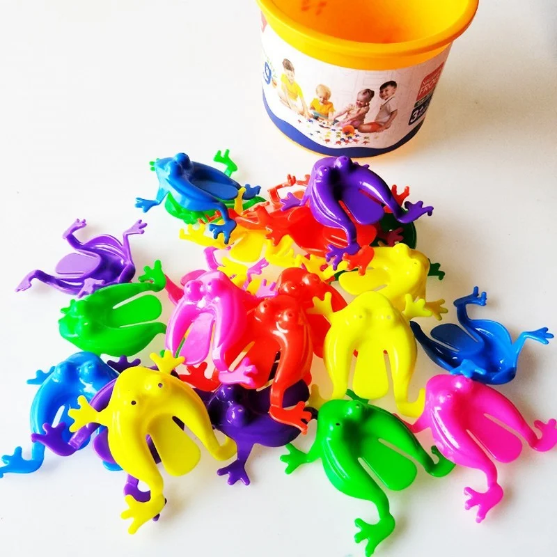 

10Pcs Jumping Frogs Toys Mini Transparent Plastic Children Finger Action Training Toy Birthday Party Favors Little Gifts