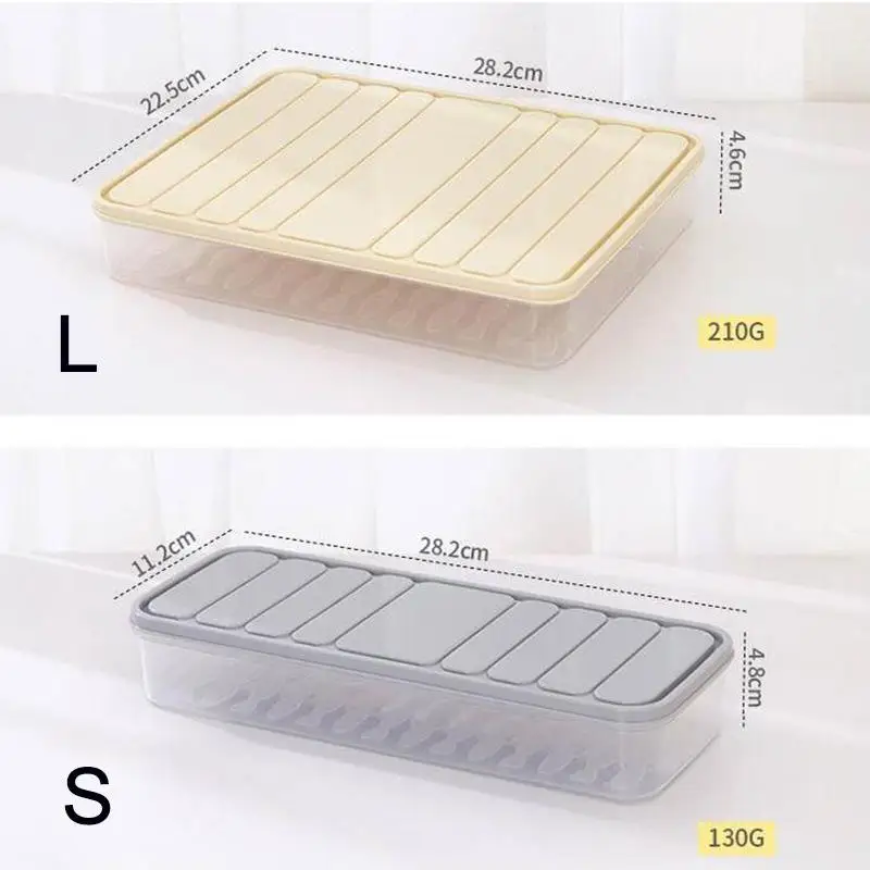 Single Layer Refrigerator Storage Box Food Dumplings Egg Fish Airtight  Container Plastic  dispensador de cereal