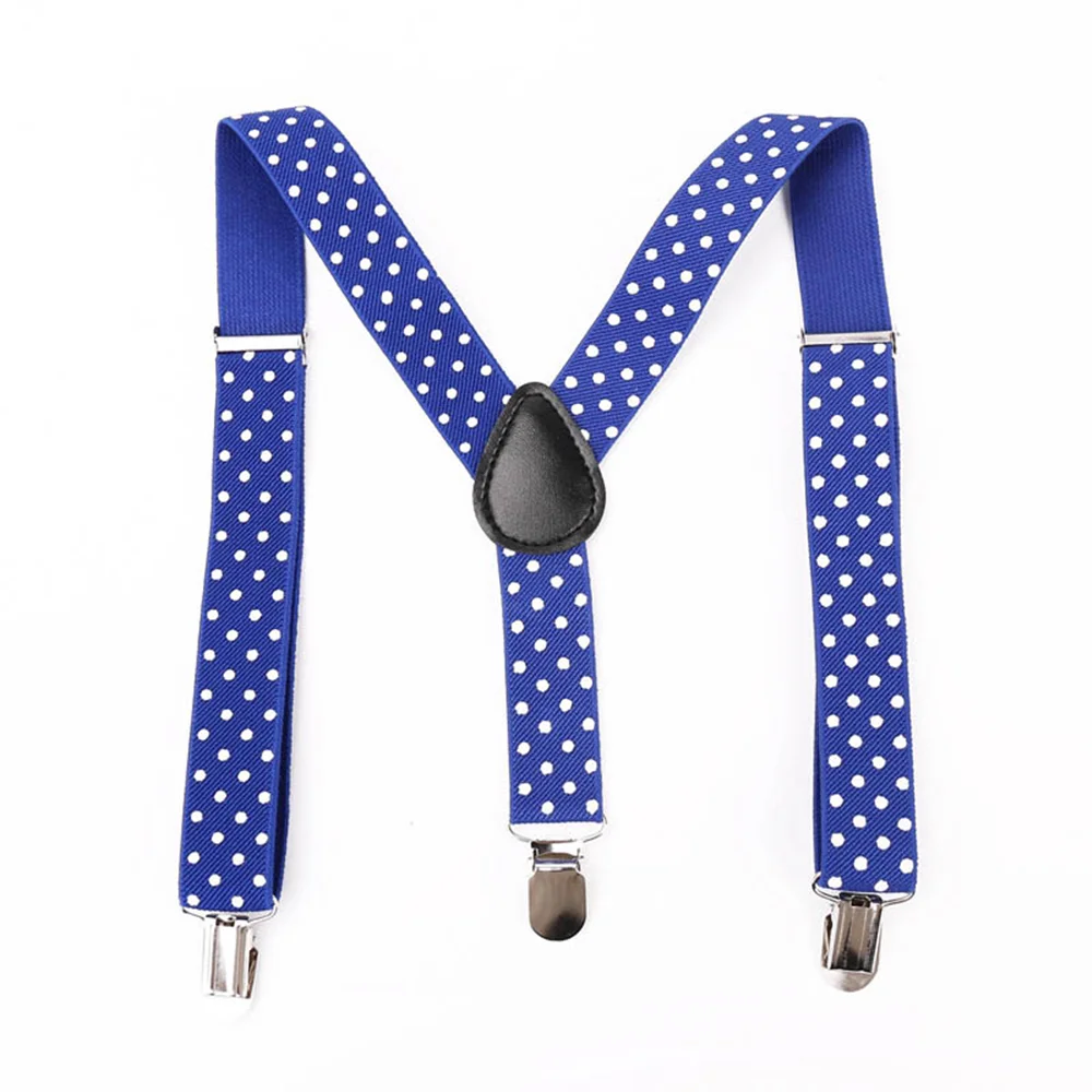 Kids Baby Polka Dot Suspenders 3 Clip Adjustable Elastic Strap Boys Girls Suspenders Braces Children Party Apparel Accessories