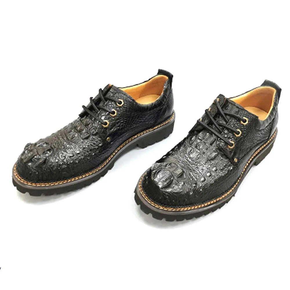 huilong crocodile  Casual shoes  male  shoes Low heels  fashion  trend  true  Crocodile bone skin  Tooling shoes men shoes