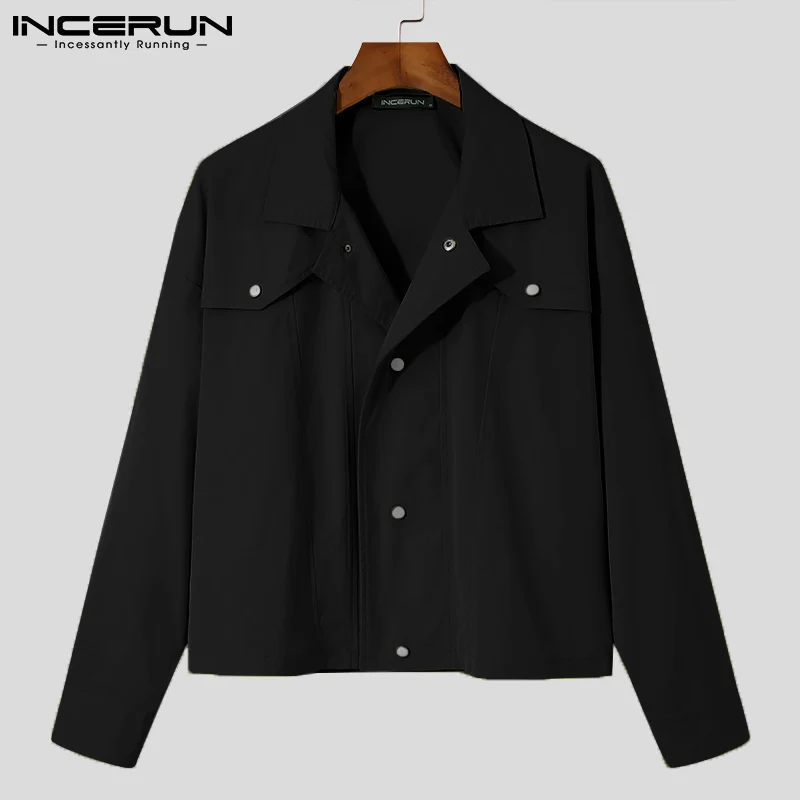 Fashion Casual Men's Fashionable All-match Jackets INCERUN Tops 2023 Male Streetwear All-match Trend Long-sleeved Jackets S-5XL