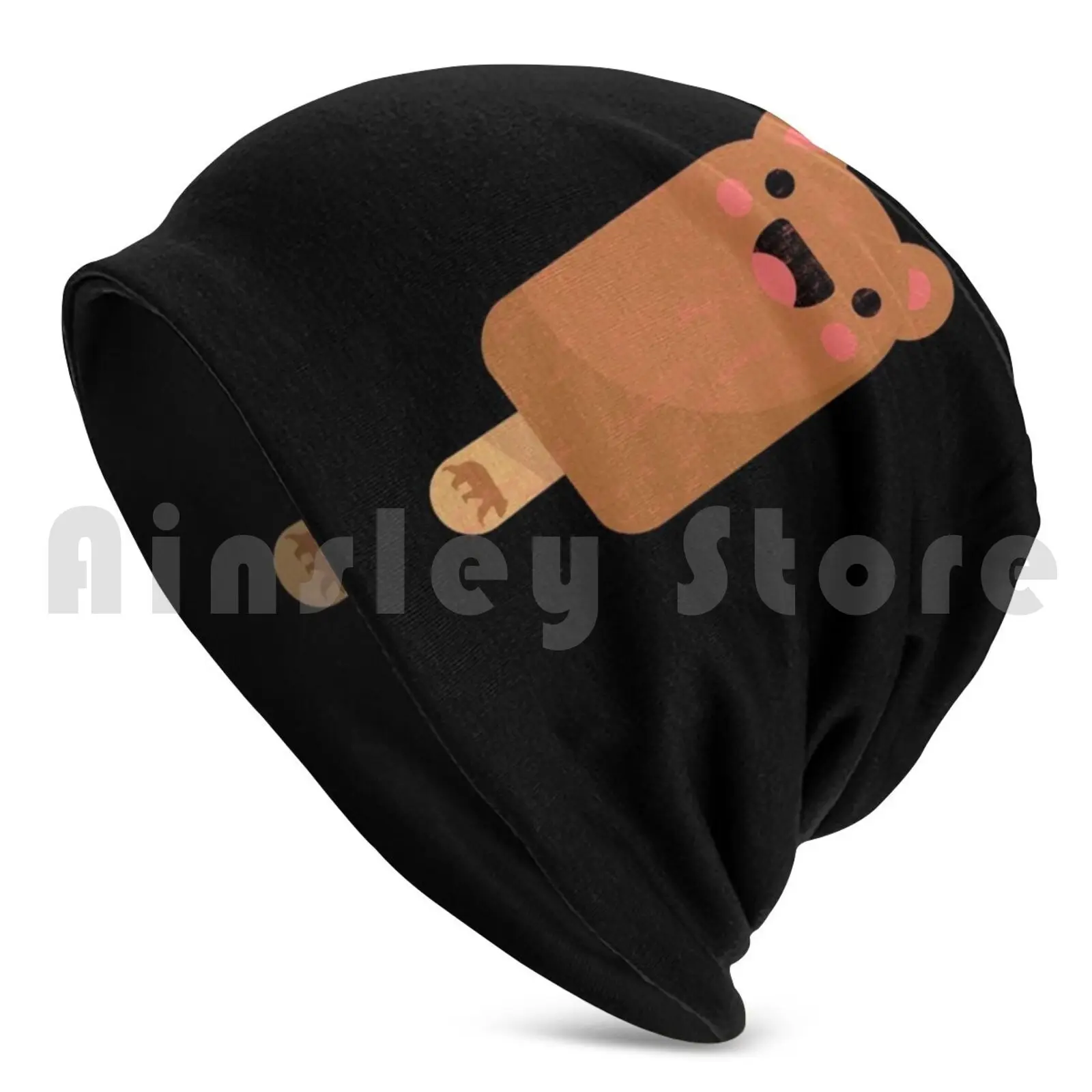 Cute Bear Popsicle For Bear Lovers , Admirers , And Chasers Beanies Knit Hat Hip Hop Bear Bear Popsicle Bear