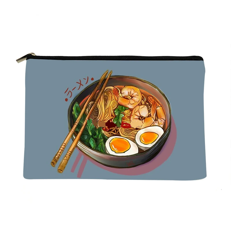 

Women Ramen Noodles Bowl Printed Make up bag Fashion Women Cosmetics Organizer Bag for Travel Colorful Storage Bag for Lady Bag