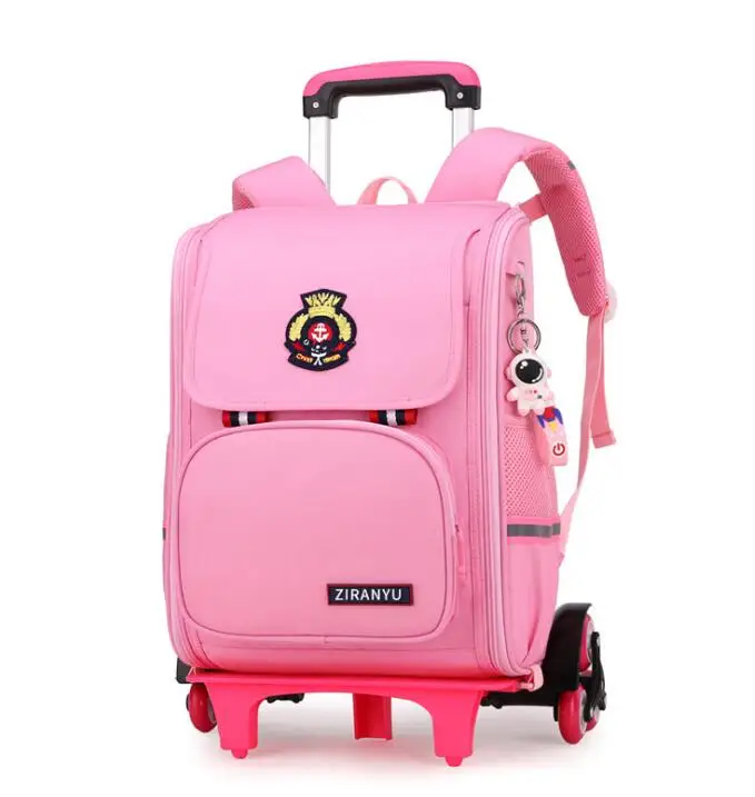 School bagTrolley for boys  kids School Rolling Backpack Bag Student Wheeled backpack for children Trolley Backpack with cart