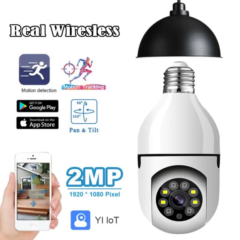 3MP Smart Bulb Security Camera WIFI Tuya Smart Home Indoor Surveillance Wireless Camera Full Color Night Vision
