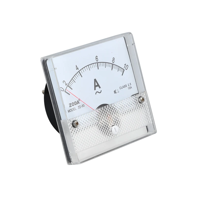 1PC 80-A 10A 30A AC Direct Analog Meter Panel Gauge AC AMP Current Meter 80*80MM Square Amperimetros Pointer