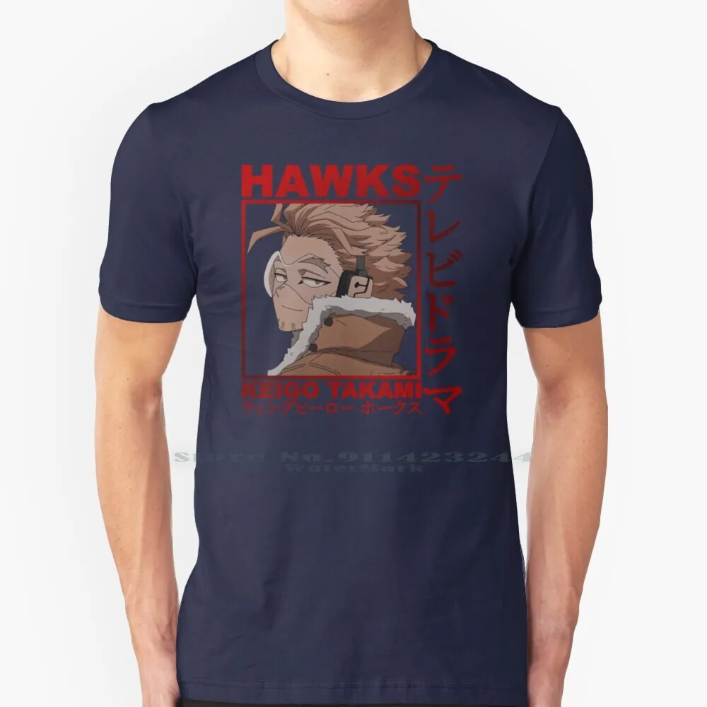 Hawks Keigo Takami Mha T Shirt Cotton 6XL Shoto Shototodoroki Mha Bnha Todoroki Anime Manga Red Blue Katsuki Katsukibakugo