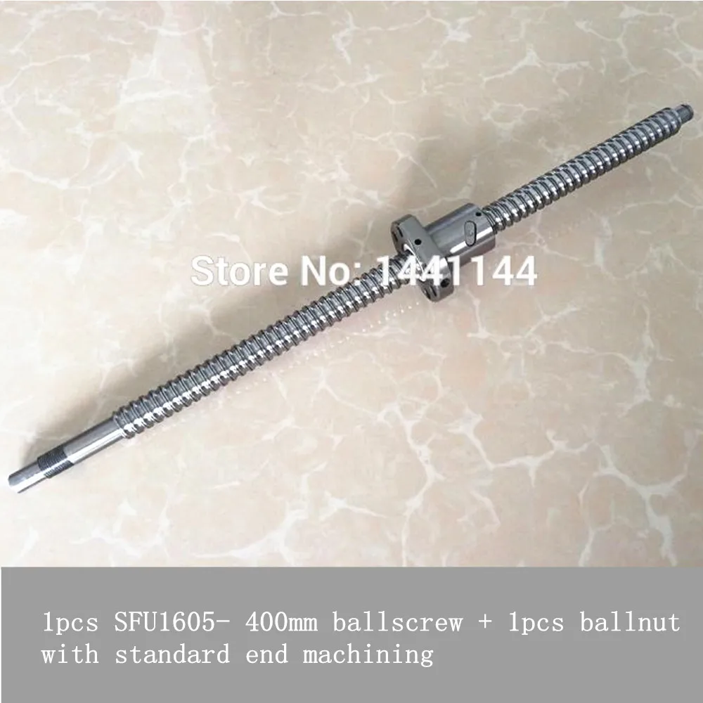 

1pc SFU1605 Ball Screw L=400mm BK12/BF12 end machined + 1pc 1605 BallScrew Nut for CNC Router