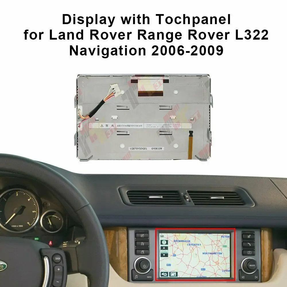 LCD Display with Tochpanel for Land Rover Range Rover L322 Discovery LR3 Navigation