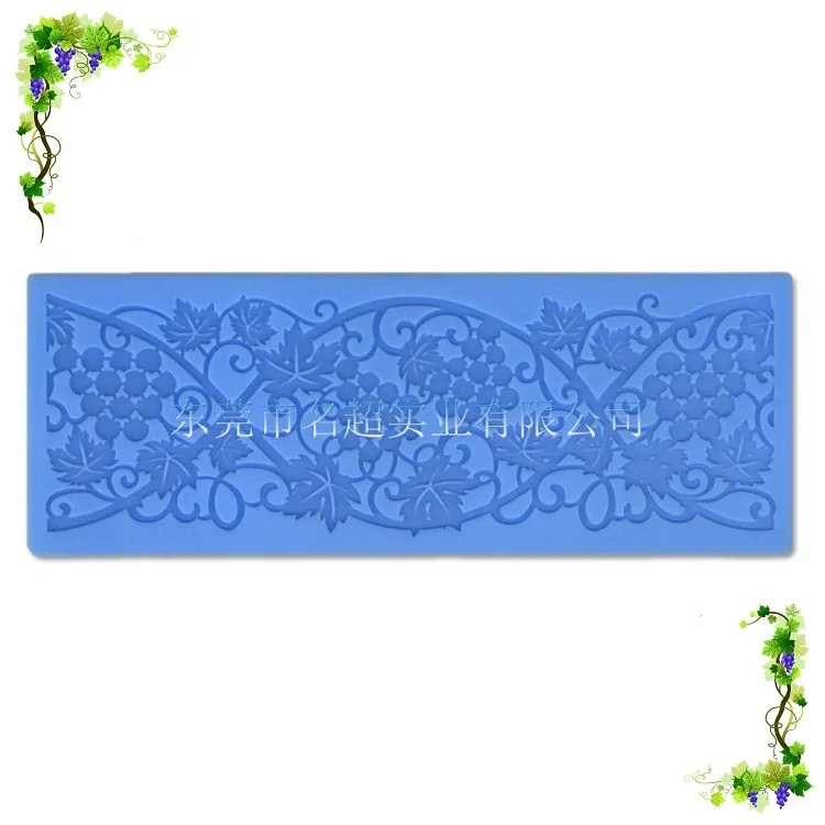 1Pcs Flower Grape Vine Lace Mat Mold Cake Decoration Tools Fondant Cake 3D Mold Food Grade Silicone Mould K547