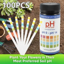 100pcs Soil Meter PH Tester Water Moisture Light Test Meter Kit Garden  Lawns Indoor  Plants  Soil Acidity Test Strips