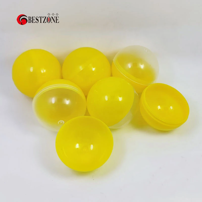 100Pcs/Lot 32MM Plastic Empty Toy Vending Capsules Half Clear Half Color Round Surprise Ball 1-1/4" Children For Vending Machine