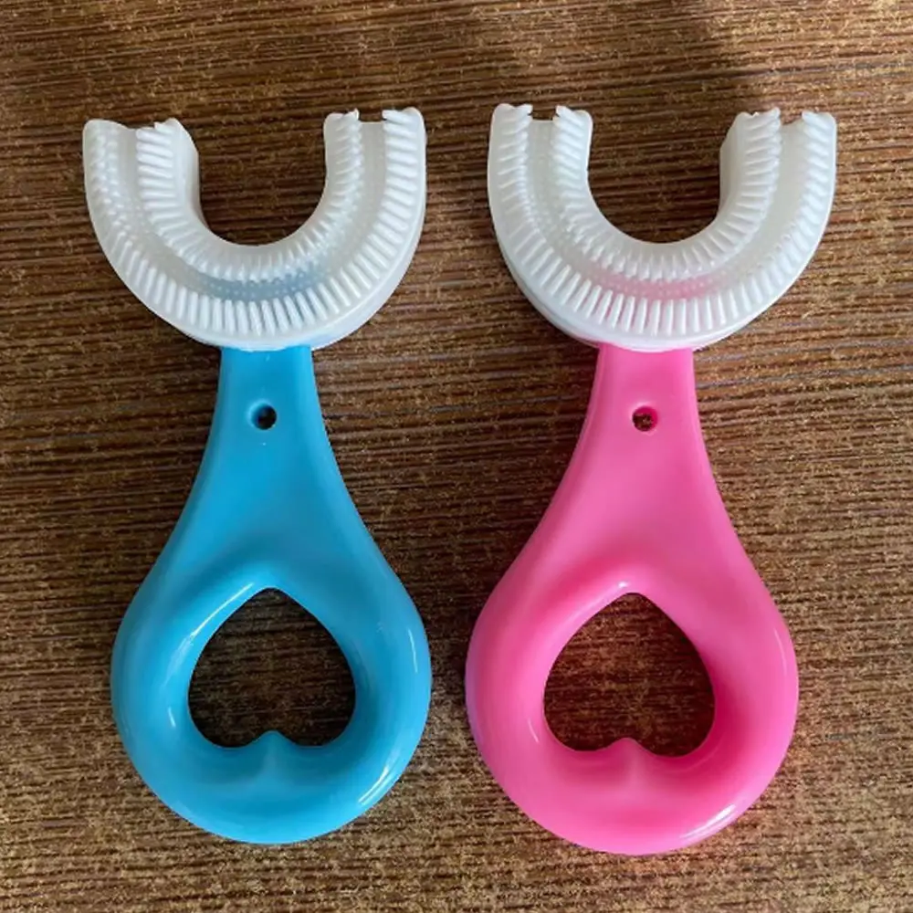 Children U Style Toothbrush Manual Silicone Teether Mouth U Baby Fur Kid Baby Brush Artifact Toothbrushes