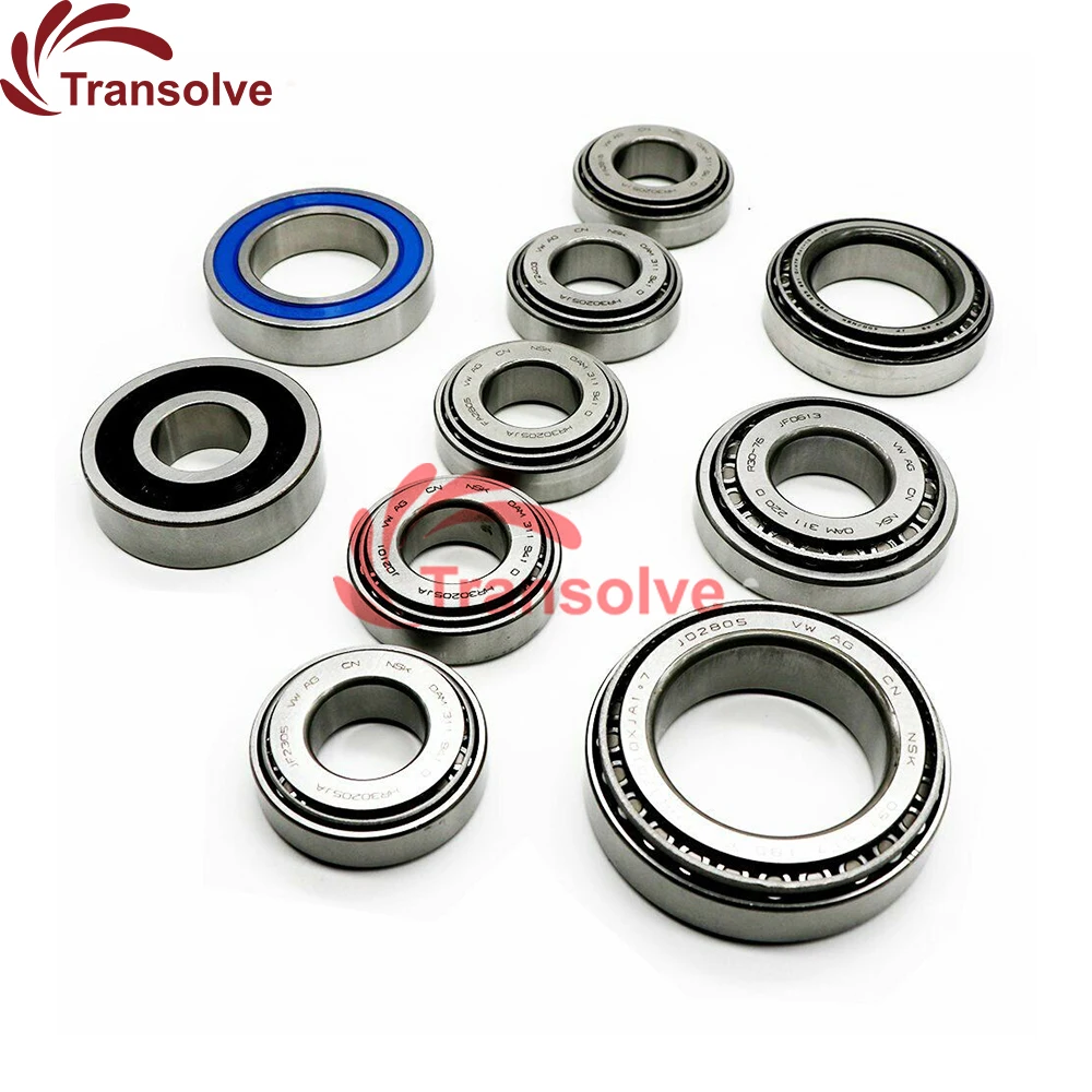 

NEW Bearing Kit 10PCS/SET Auto Transmission 0AM DQ200 DSG 7 Speed NSK Bearing 25266AA Fit For VOLKSWAGEN AUDI SKODA Transolve