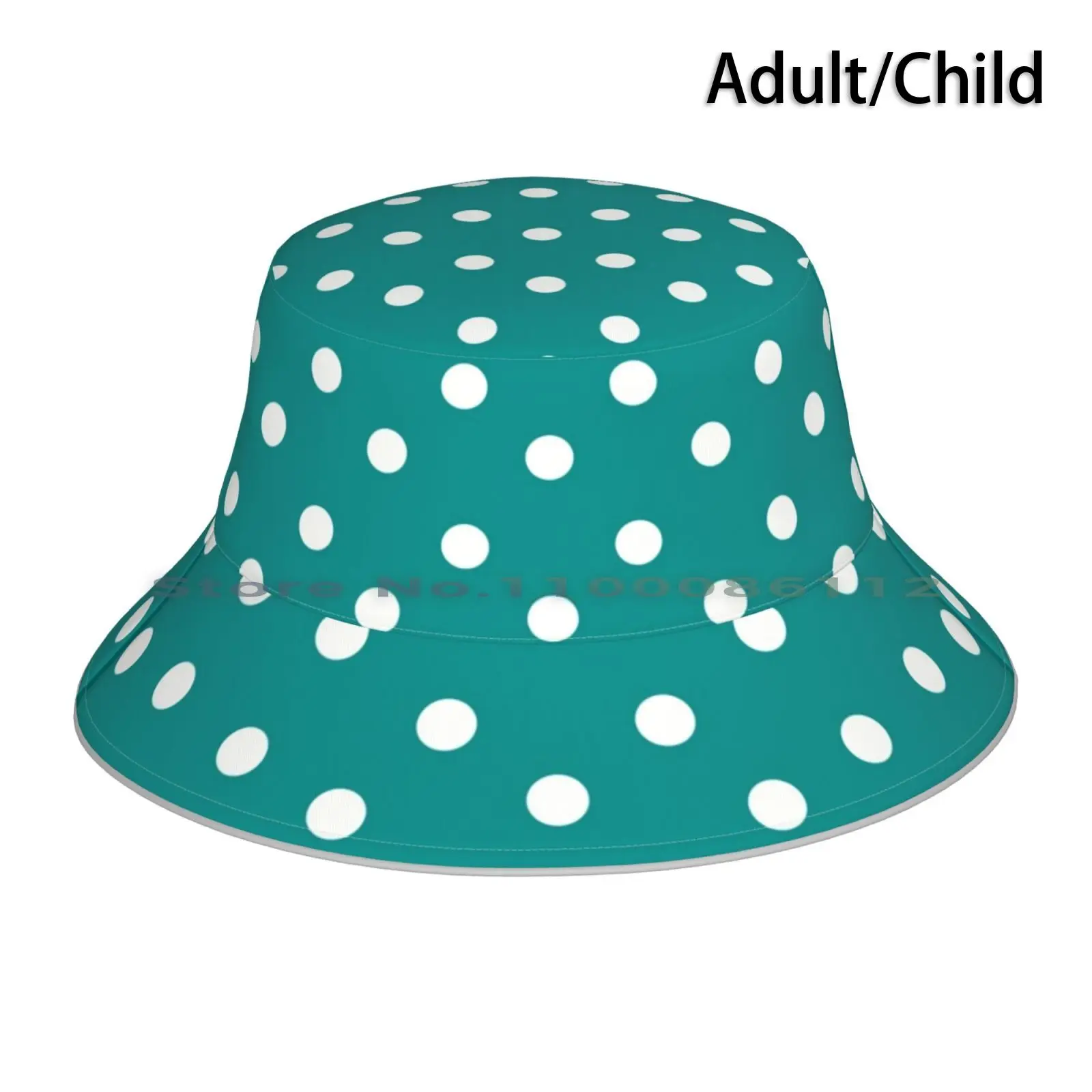 Polka Dots In Many Designs In Black And Grey Colors Pattern Bucket Hat Sun Cap Abstract Minimal Circle Round Dalmatian Texture