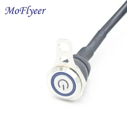 MoFlyeer LED Motorcycle Switch Horn ON-Off Headlight Fog Light Handlebar Adjustable Mount Waterproof Switches Button