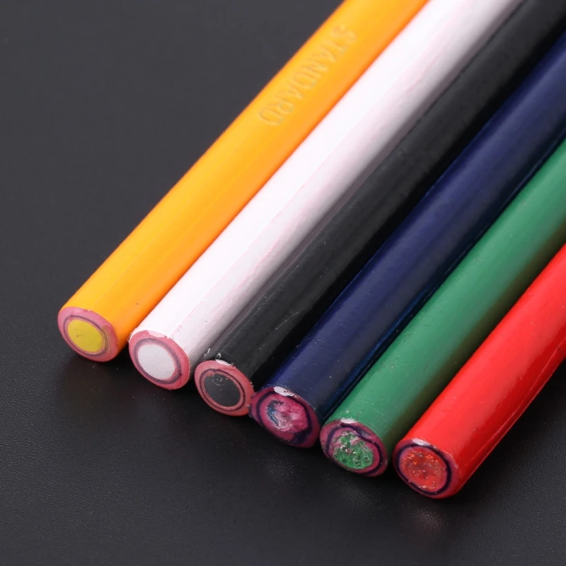 6 Colors Markers For Metal Glass Fabric China Graph Peel Off Grease Wax Pencil A6HE