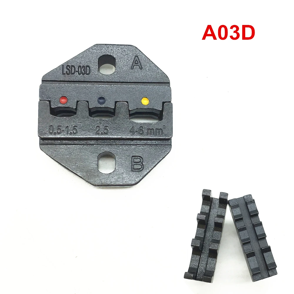 Crimp die set A03D di piegatura per la piegatura terminale isolato e collegamenti dei cavi 20-10AWG 0.5-6mm2