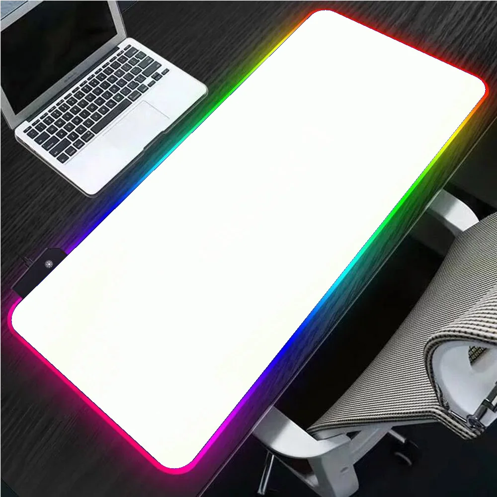 fundo rgb gaming mouse pad led portatil almofada branca gamer teclado do computador tapete acessorios de mesa preto e branco 01