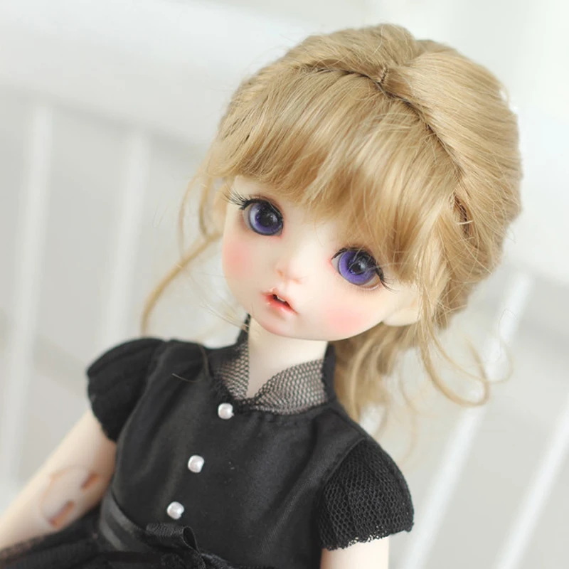 

1/6 1/8bjd wig girl doll imitating mohair bangs ponytail twist braid fake hair For SD DD BJD Doll Wig special doll accessories