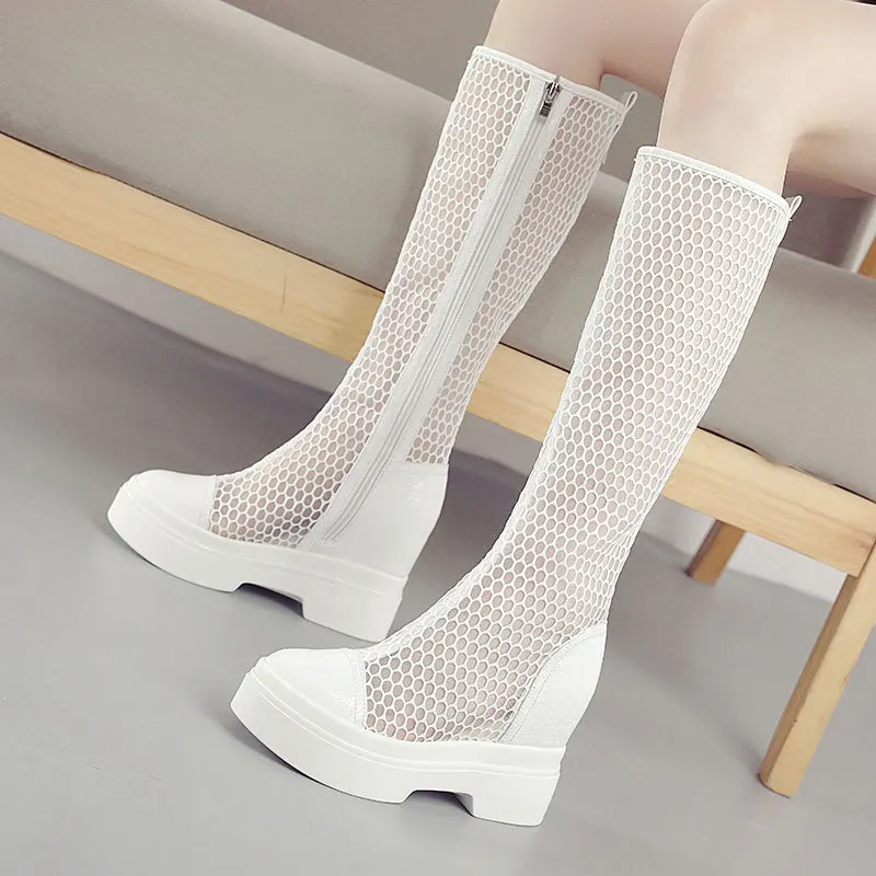 Summer boots women's boots 2020 new cool boots Baotou sandals interior gauze ventilation fashion thick soled net boots