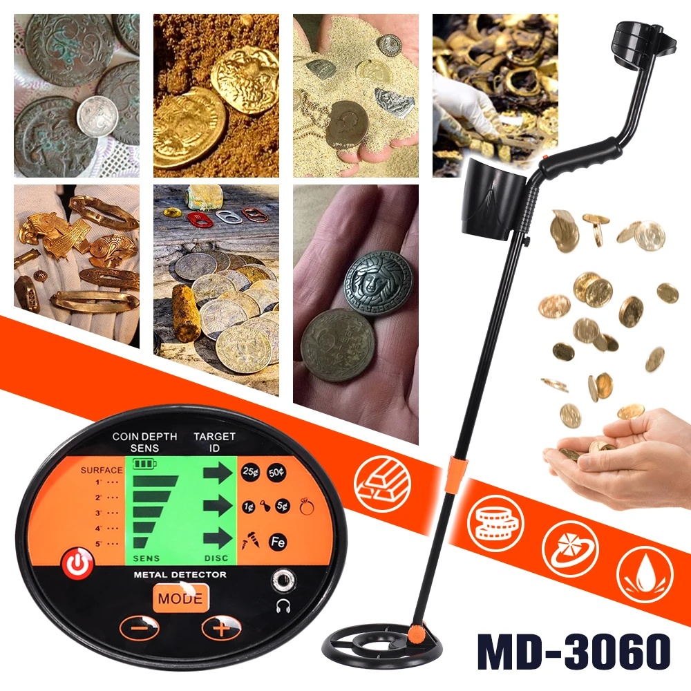 MD-4030P Metal Detector sotterraneo Gold Detector cacciatore di tesori circuito Metales regolabile portatile Gold Finder Detector