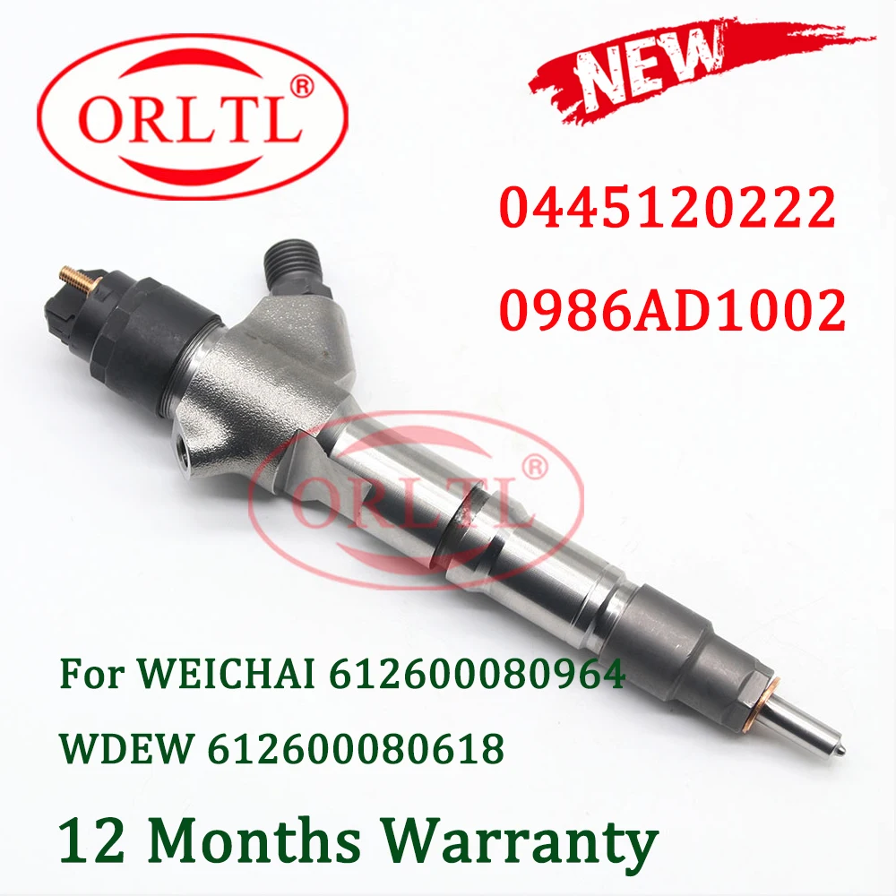 

0445120222 Common Rail Fuel Injector 0 445 120 222 OEM WEICHAI 612600080964 FOR WDEW 612600080618080618