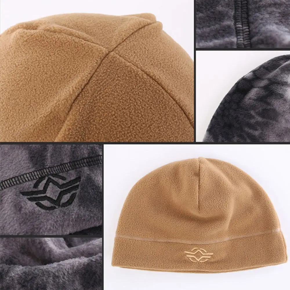 Winter Hiking Fleece Hats Ski Baggy Hat Cuffed Beanies Men Women Hunting Cycling Warm Fishing Cap Outdoor Windproof Cap