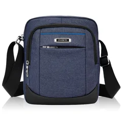 Mens Nylon Waterproof Messenger Bag Multifunctional Casual Business Travel Shoulder Crossbody Bag